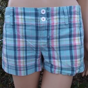 Jr's "So" plaid mini shorts w/2 front pockets